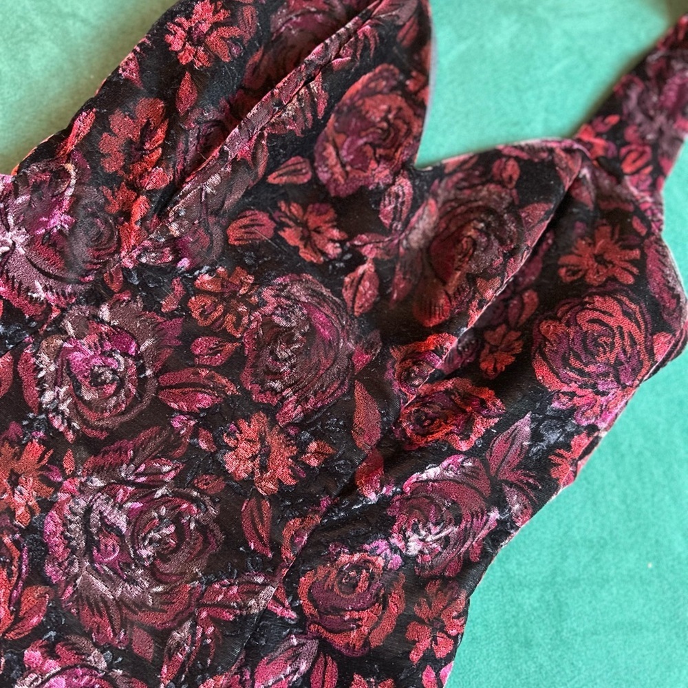 Rampage Floral Halter Mini Dress in Black and Pink Y2K size 7 - Picture 11 of 14